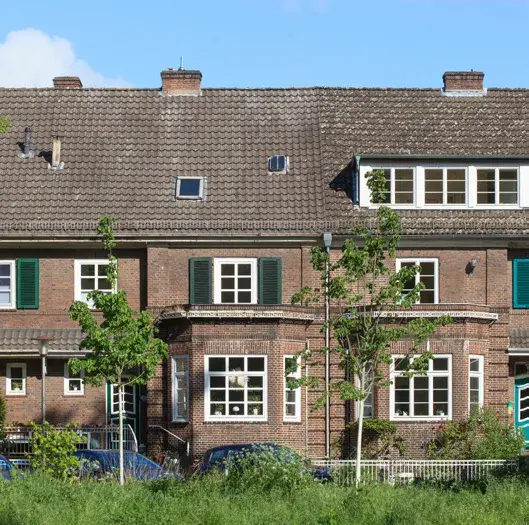 Typische Bremer Häuser mit Backsteinfassade